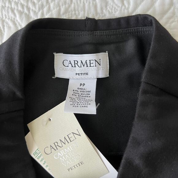Carmen Marc Valvo Leggings Twist Ankle Detail Black PP NWT - Picture 5 of 6